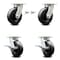 Service Caster 6 Inch Kingpinless Polyolefin Wheel Caster Swivel Locks 2 Brakes SCC, 2PK SCC-KP30S620-POR-BSL-2-SLB-2 - alternate 1